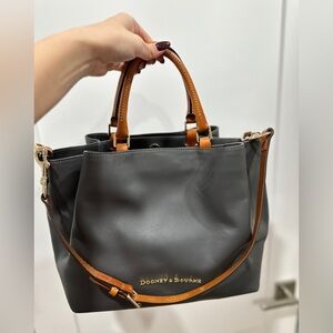 Dooney & Bourke Gray and Tan Shoulder Bag